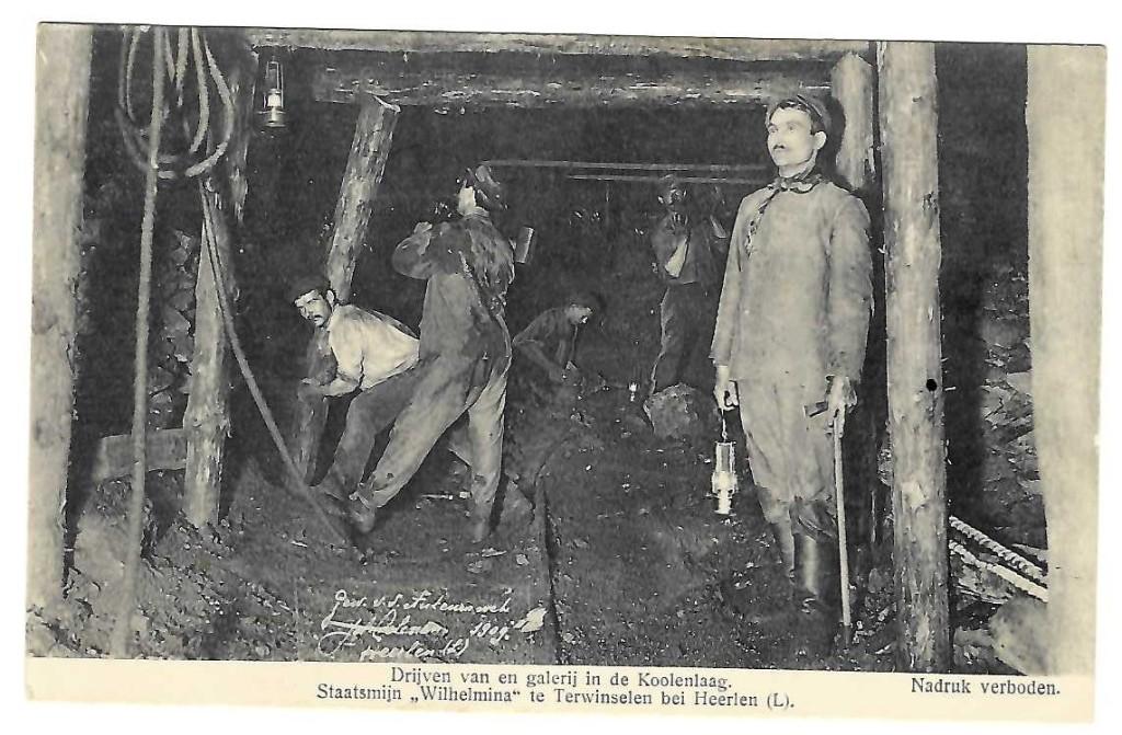 Heerlen Terwinselen - Staatsmijn Wilhelmina drijven galerij, Verzenden, 1920 tot 1940, Ongelopen, Limburg