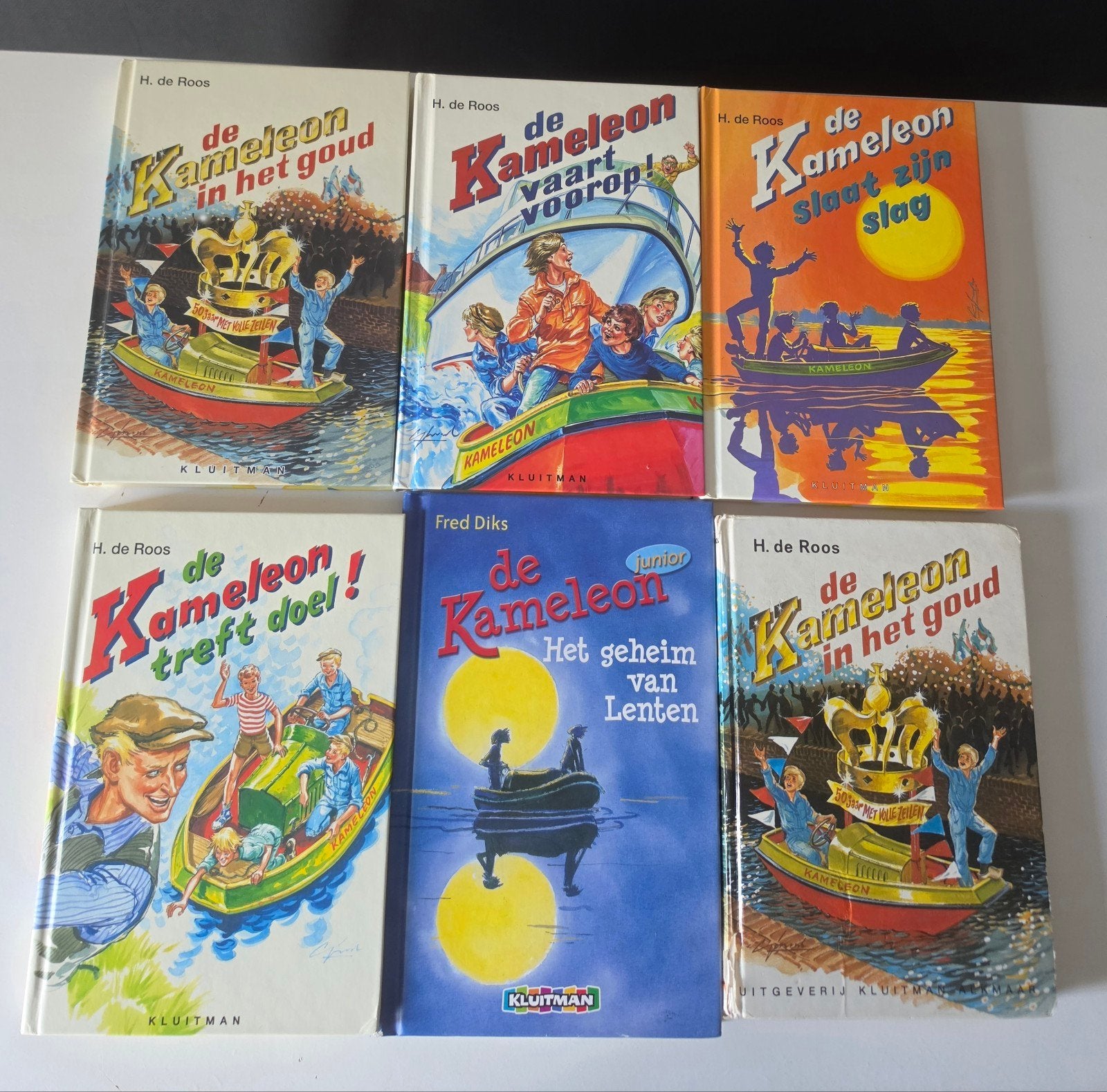 6 boeken van de Kameleon - H. de Roos en Fred Diks, Boeken, Ophalen of Verzenden, Gelezen, H. de Roos, Fred Diks, Fictie algemeen