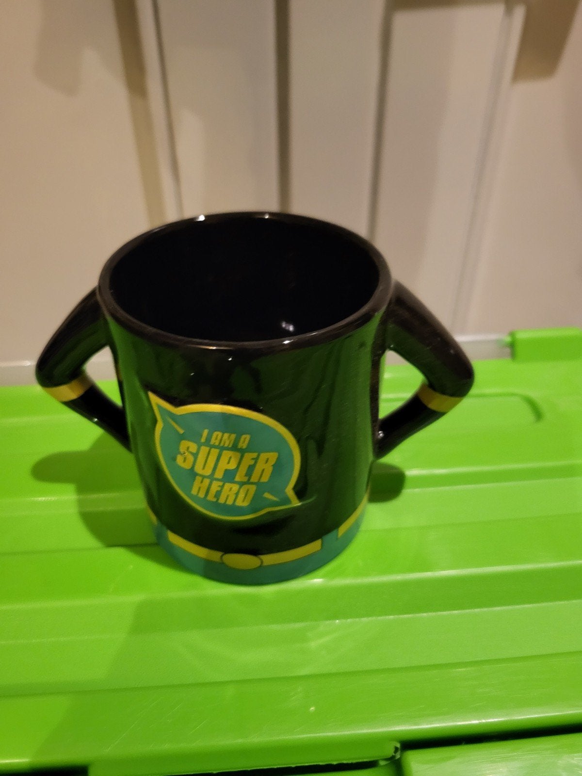 Super Hero Mok - Zwart met Groene Opdruk, Ophalen of Verzenden