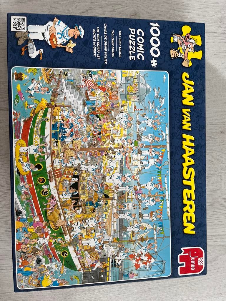 Jan van Haasteren 1000 stukjes incompleet - Tall Ship Chaos, Ophalen, 500 t/m 1500 stukjes, Zo goed als nieuw, Legpuzzel