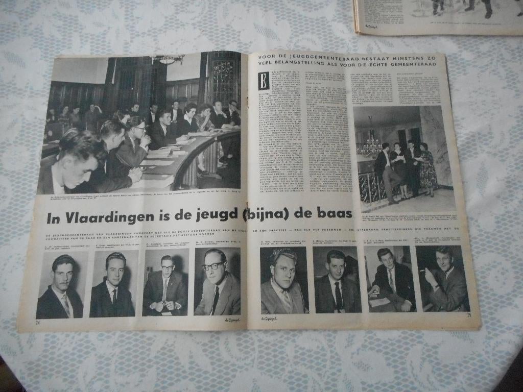 Vlaardingen. Jeugdgemeenteraad. 1959., Ophalen of Verzenden, 1940 tot 1960, Nederland, Knipsel(s)