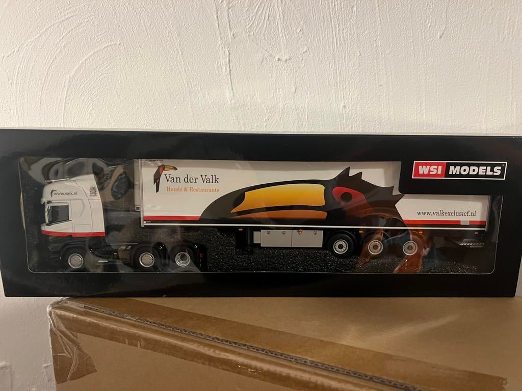 1:50 wsi scania Vd Valk, Ophalen of Verzenden, Zo goed als nieuw, Bus of Vrachtwagen, Wsi