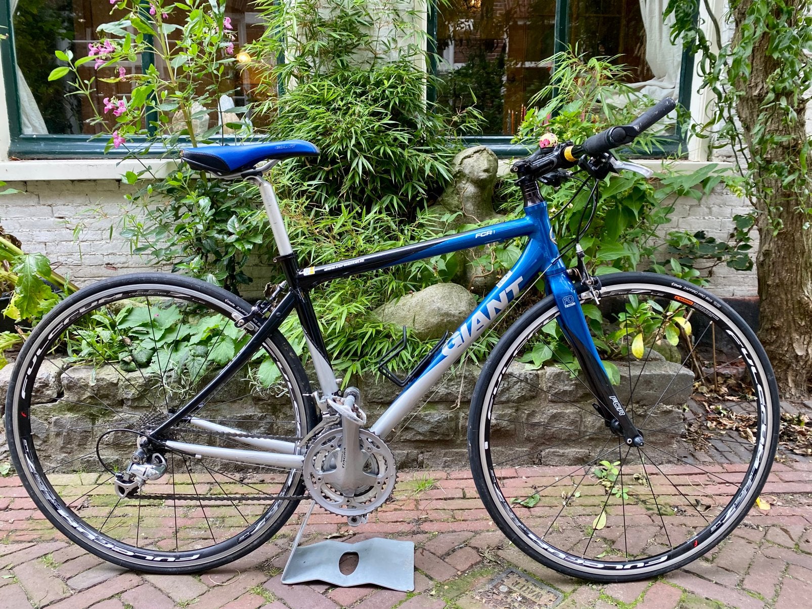 Giant FCR 1 Shimano 105 - dames racefiets - maat S - blauw, Ophalen, 28 inch, Gebruikt, Aluminium