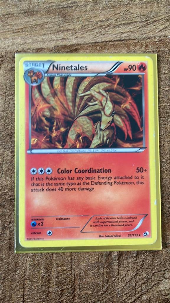 Pokemon kaart ninetales, Ophalen of Verzenden, Zo goed als nieuw