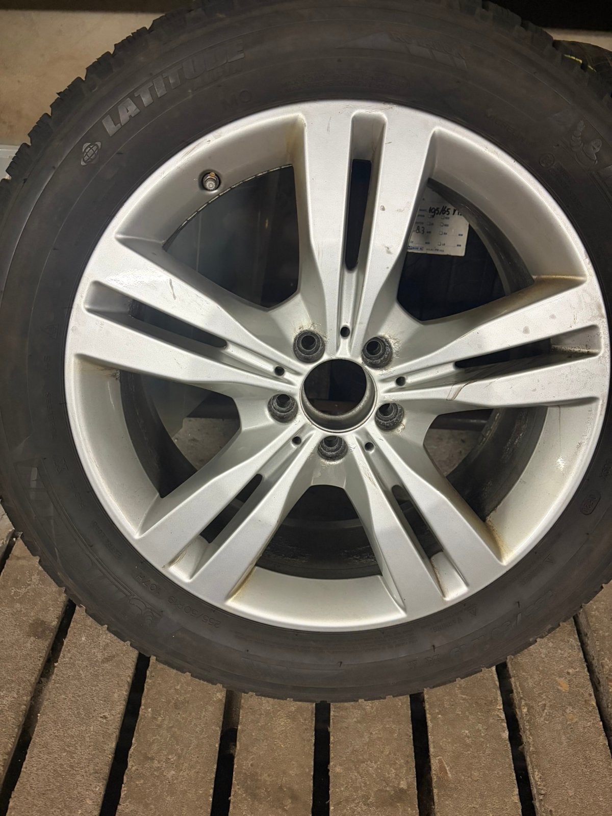 Velgen met winterbanden w166 ml en gle, Z, Gebruikt, 255 mm, Velg(en)
