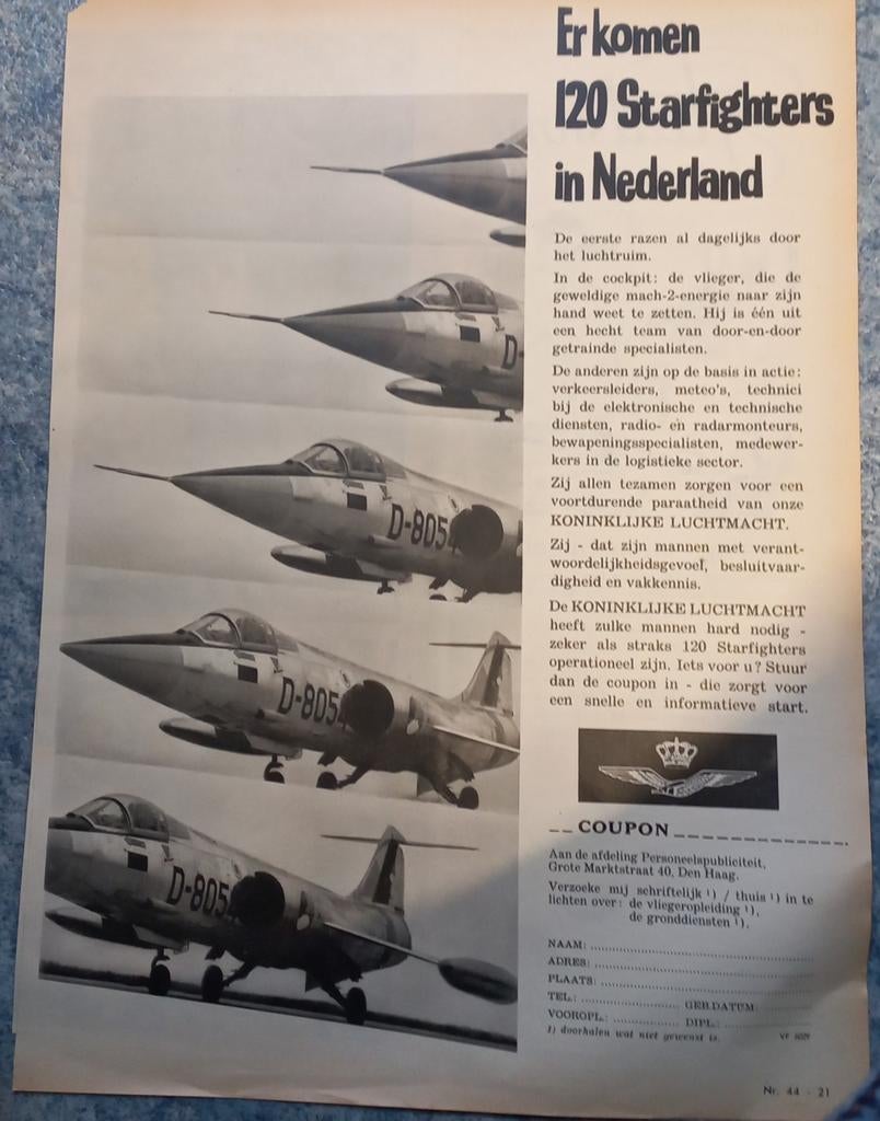 Starfighter, Ophalen of Verzenden, Gebruikt, Kaart, Foto of Prent