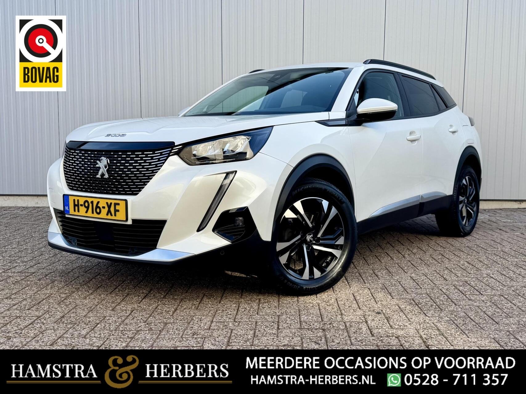 Peugeot 2008 automaat 1.2 PureTech Blue Lease Allure wit, Gebruikt, Euro 6, 1199 cc, Wit
