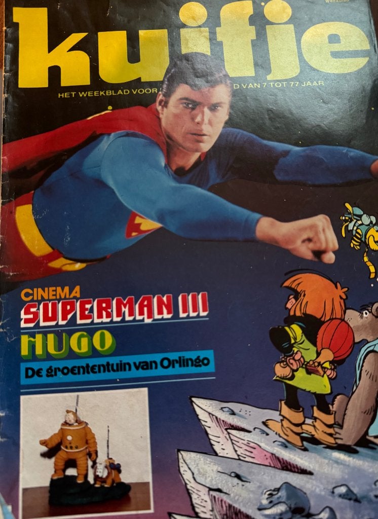Kuifje Weekblad met Superman III Cover (ca. 1983), Boeken, Eén stripboek, Ophalen of Verzenden, Gelezen