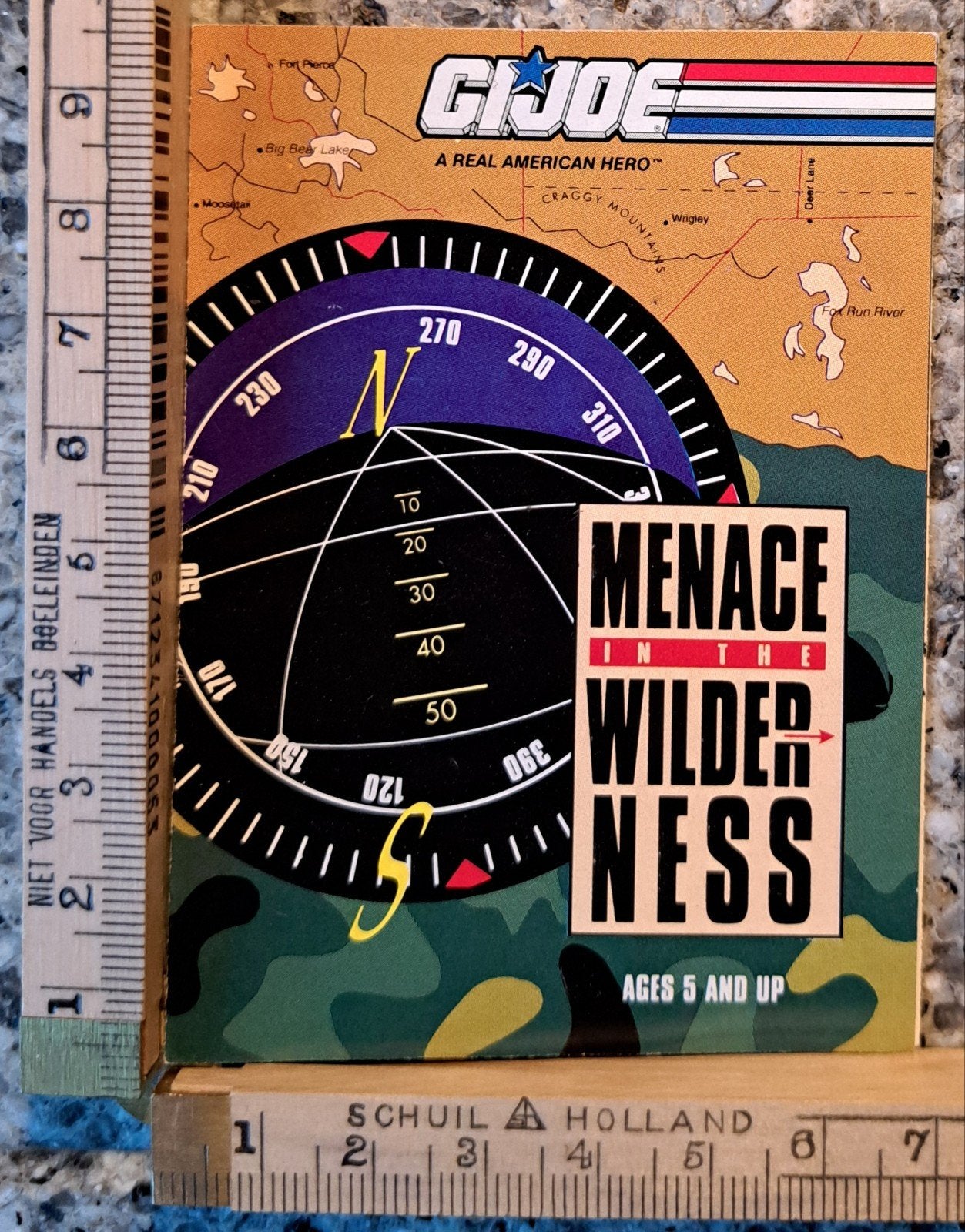 Vintage sticker G.I. Joe "Menace in the Wilderness", Ophalen of Verzenden, Zo goed als nieuw, Strip of Tekenfilm