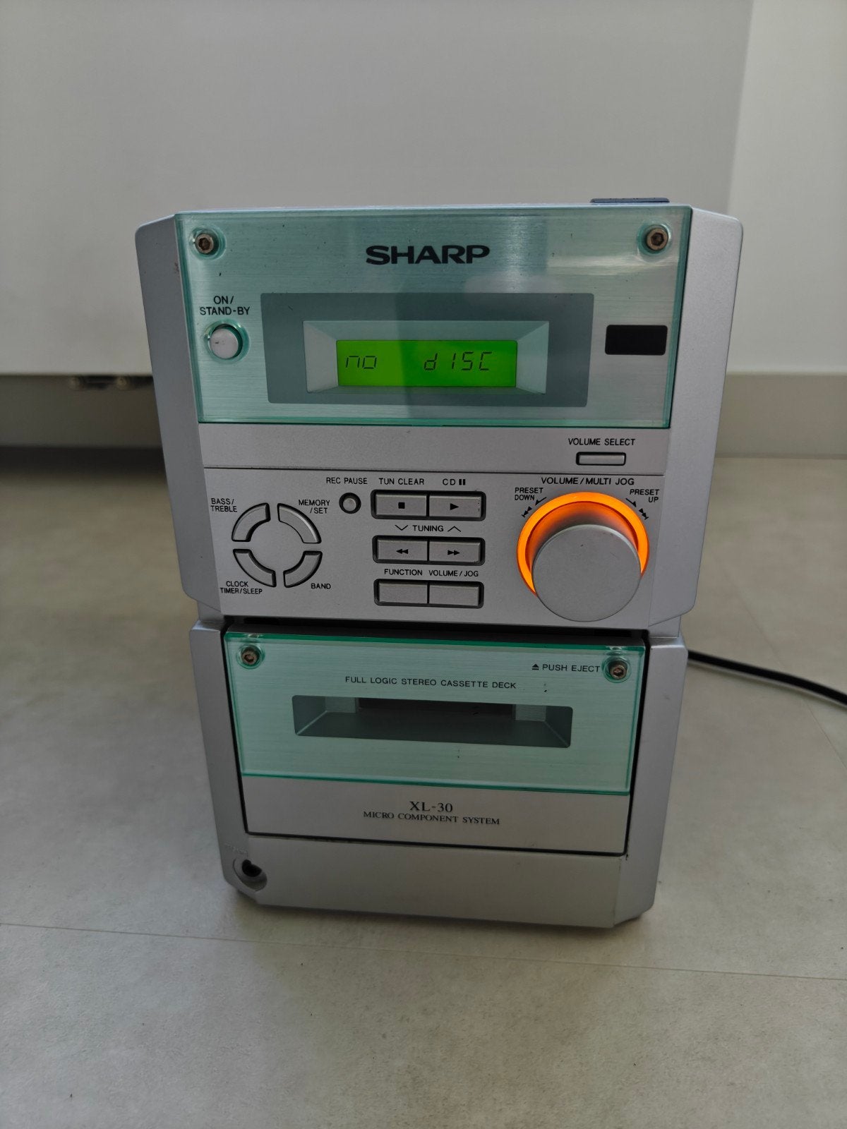 Sharp XL-30H(WL) Micro Component Systeem - CD & Cassette, Ophalen, Zo goed als nieuw, Microset, Cassettedeck