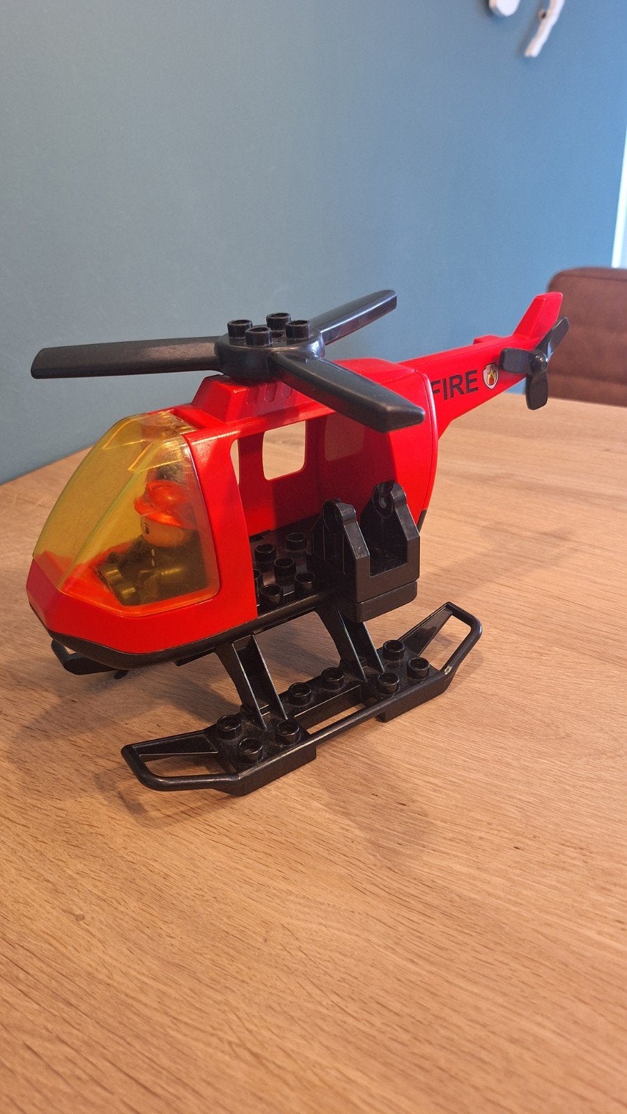 Duplo Brandweer Helikopter met Brandweerman, Inclusief minifiguren, Gebruikt, Overige thema's, Ophalen of Verzenden
