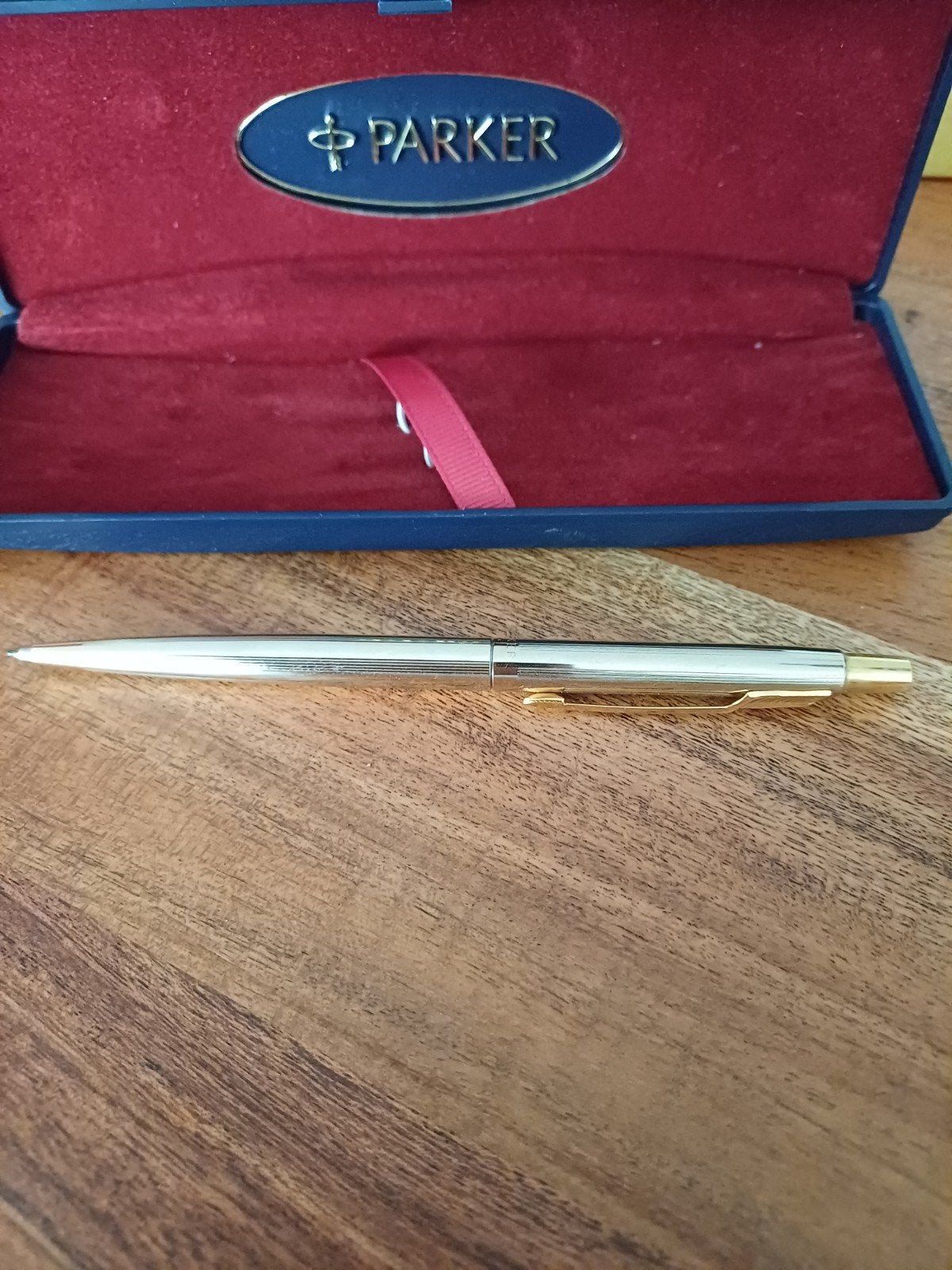 Mooi vintage goudkleurig Parker Vulpotlood in luxe etui, Verzenden