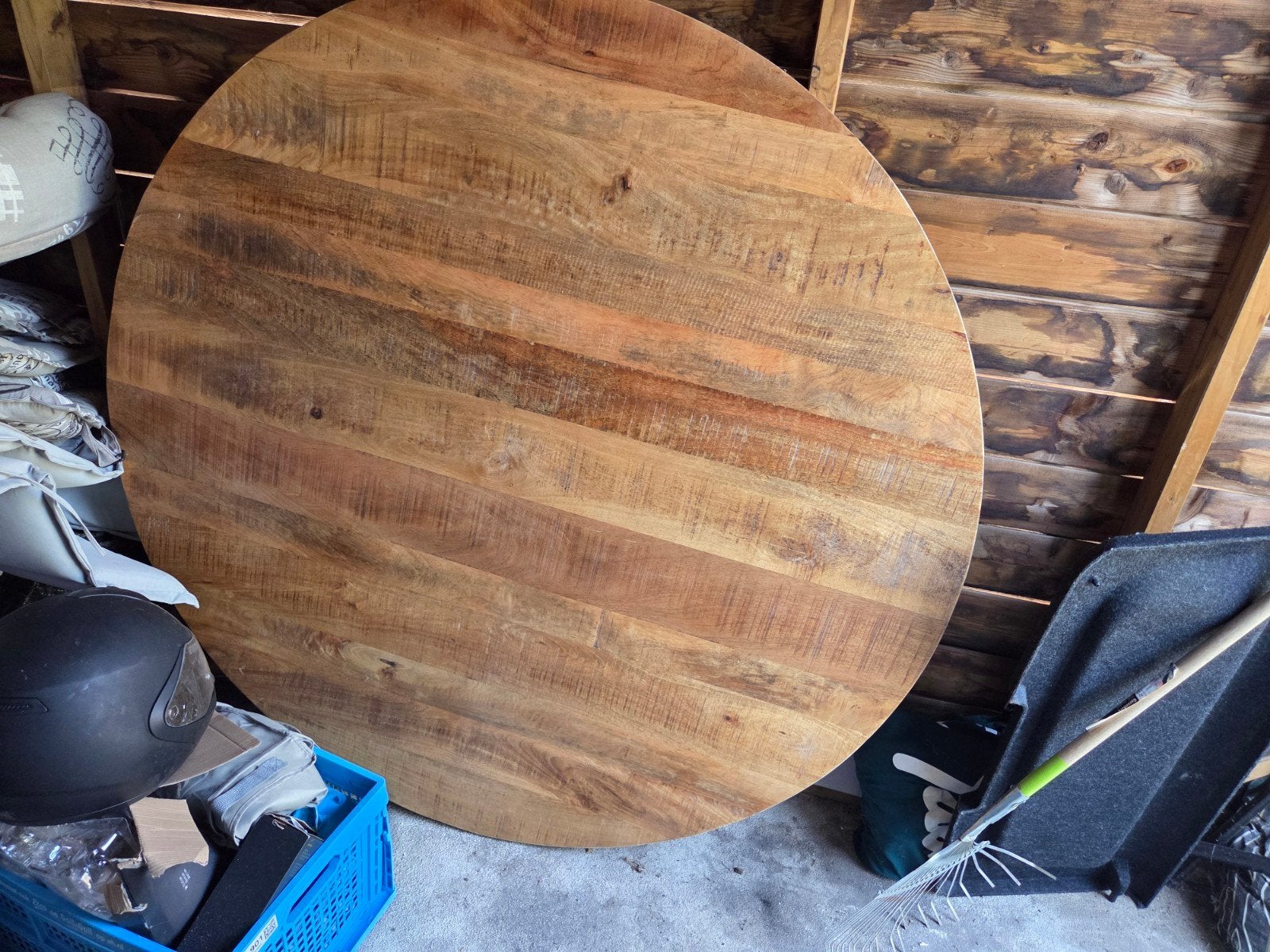 Ronde tafelblad (zonder poten) 135, Huis en Inrichting, Tafelonderdelen, Ophalen, Rond, Zo goed als nieuw, 100 tot 150 cm
