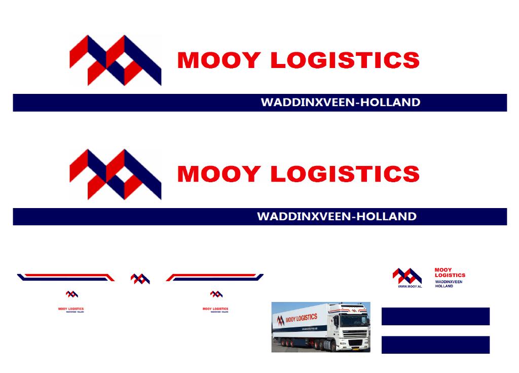 Vrachtauto decal 1:50 Mooy Logistics Waddinxveen ( Type 1 ), Verzenden, Nieuw, Bus of Vrachtwagen, Overige merken