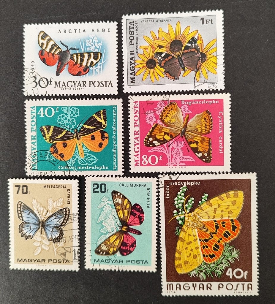 Hongarije 1410007 vlinders, Ophalen of Verzenden, Gestempeld