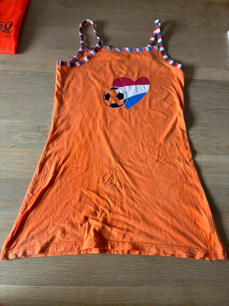 Oranje meisjesjurkje WK voetbal, Ophalen of Verzenden, Gedragen, Oranje, Boven de knie
