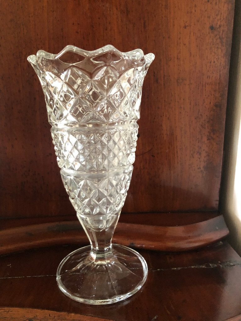 Vintage Glazen Vaas, Ophalen of Verzenden
