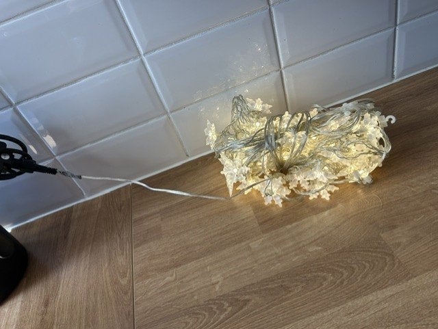kerst 002 IKEA buitenverlichting Sneeuwvlokje 46 lampjes, Ophalen of Verzenden, Gebruikt