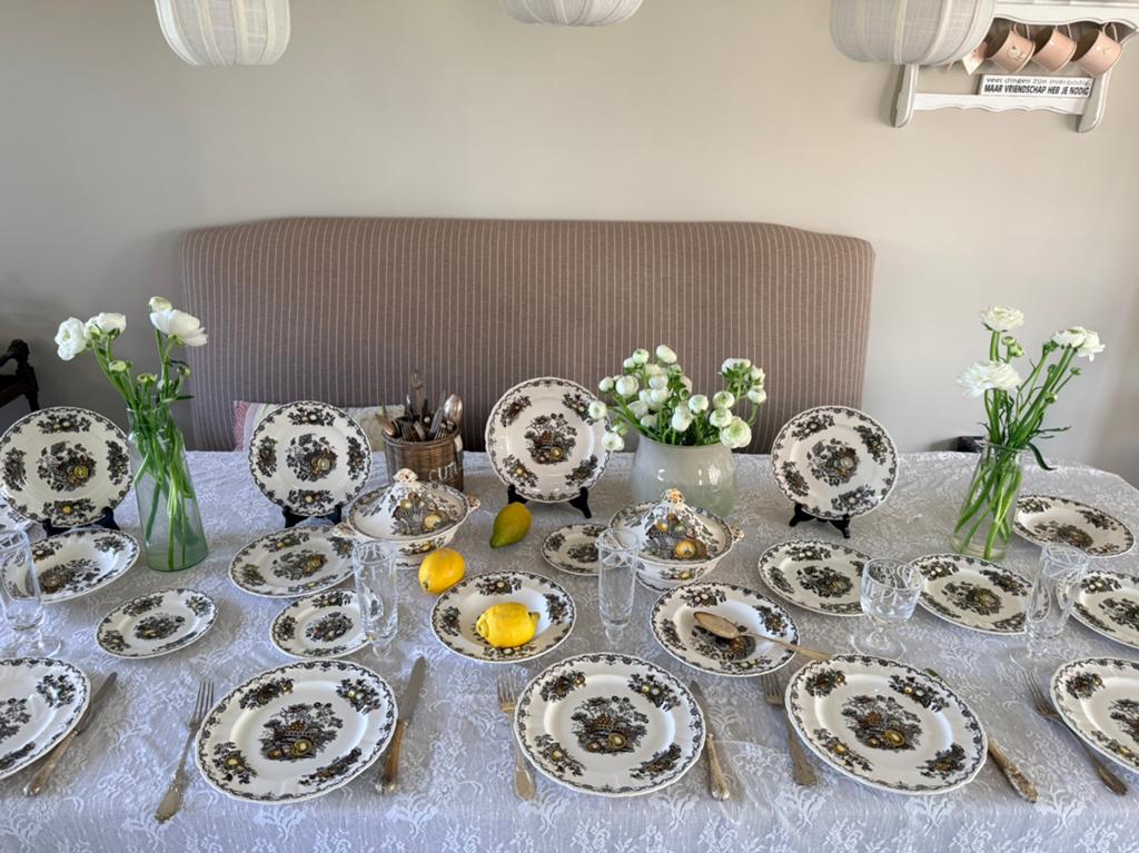 Mason’s Fruitbasket 6 pers puntgaaf antiek servies, Antiek en Kunst, Ophalen