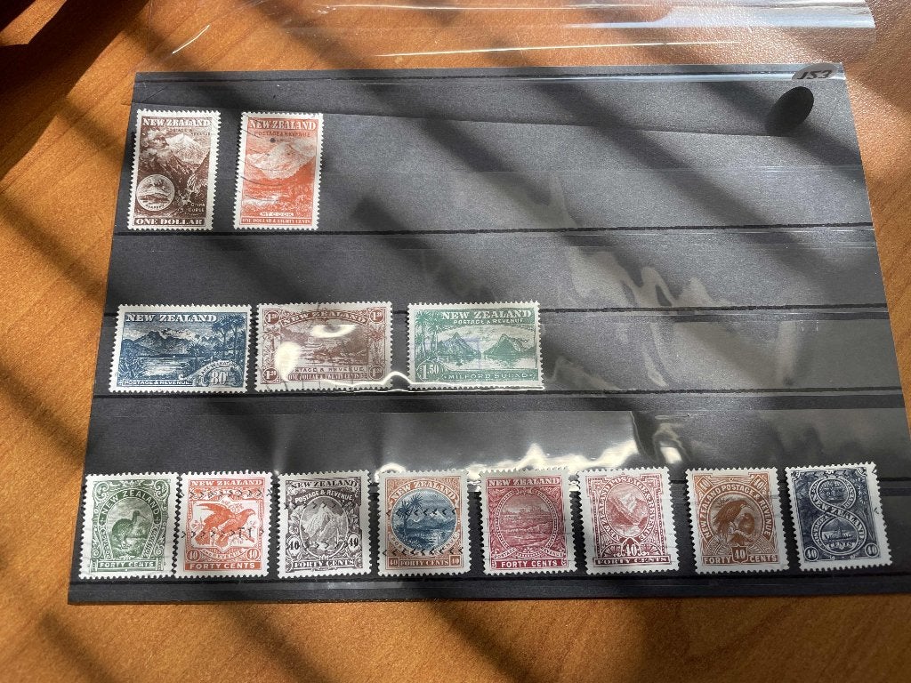 postzegels nieuw zeeland 1898 opnieuw uitgebracht kaart 123, Verzenden