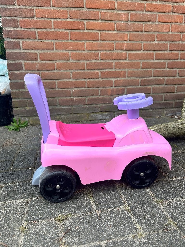 Loopauto Smoby roze met paars, Ophalen of Verzenden, Gebruikt, Loopvoertuig