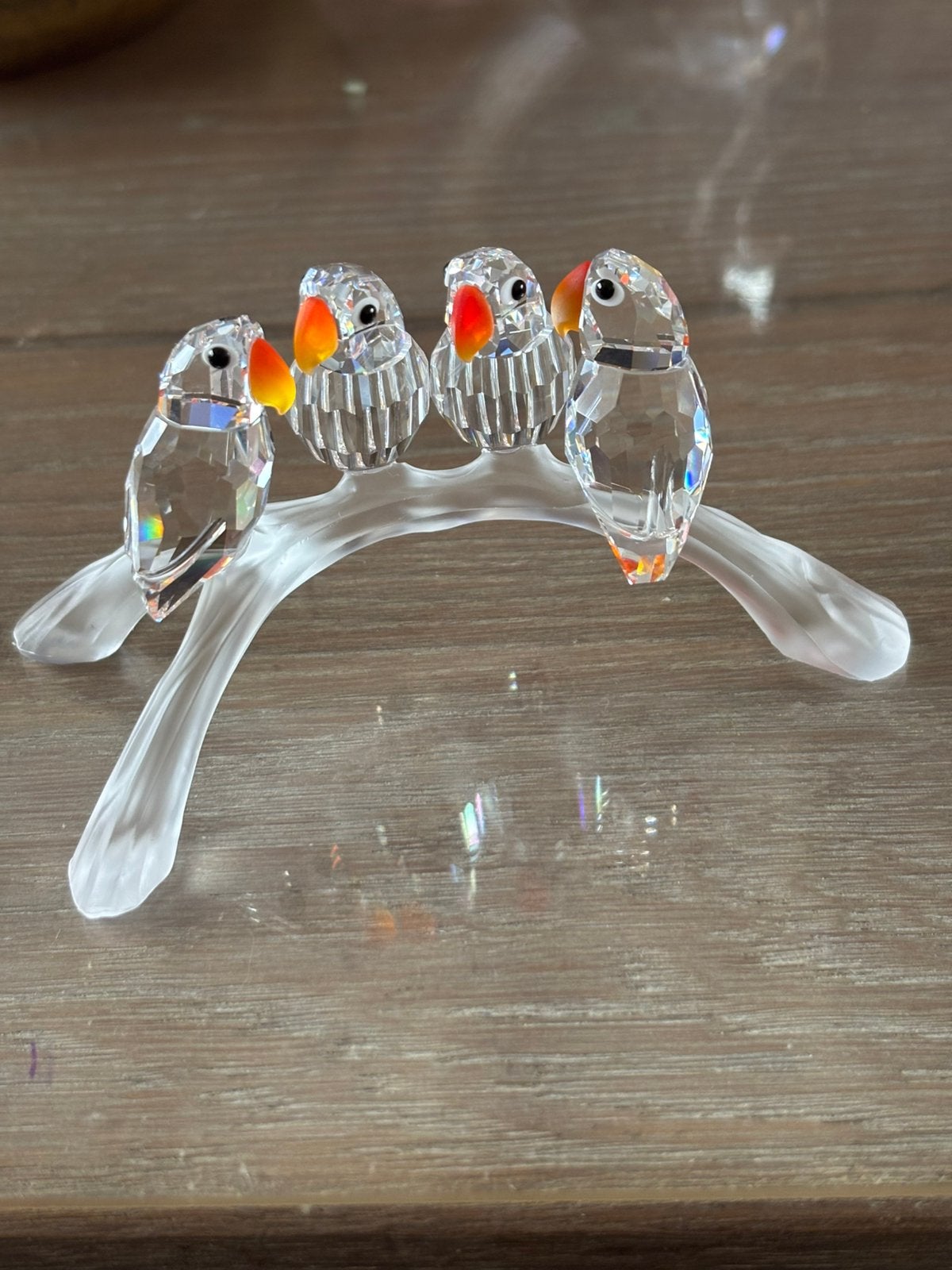 Swarovski lovebirds/ dwergpapegaaien, Ophalen of Verzenden, Zo goed als nieuw, Figuurtje