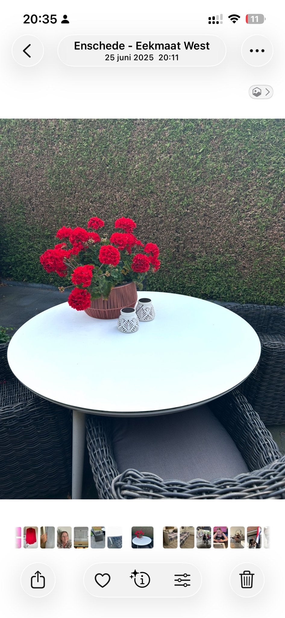 Mooie Hartman tuintafel rond - 130 cm doorsnee, Ophalen, Gebruikt, Rond, Overige materialen