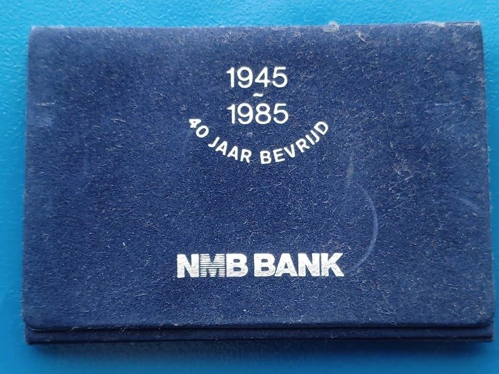 Penning 40 jaar Bevrijd - 1945-1985 NMB Bank UNC, Verzenden, Overige materialen, Nederland