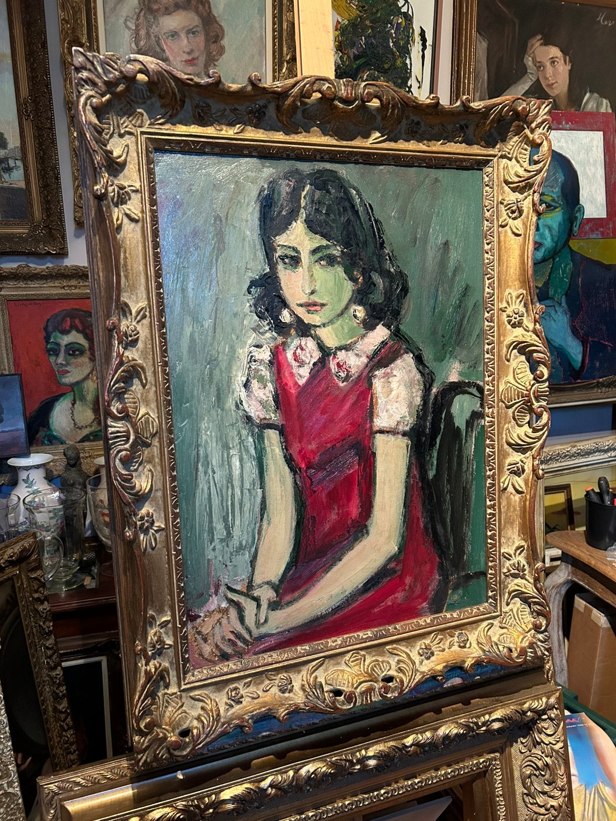 Arnold Molenaar, Ophalen, Paneel, Portret of Personen, Expressionistisch