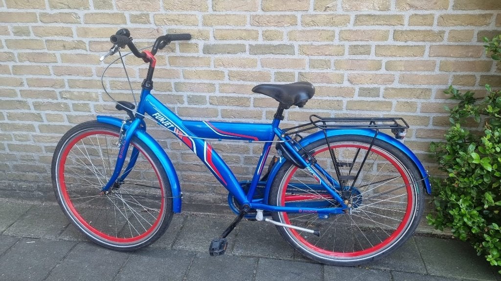 Jongensfiets POPAL Terugtraprem 26 inch, Terugtraprem, Gebruikt, Handrem, Popal