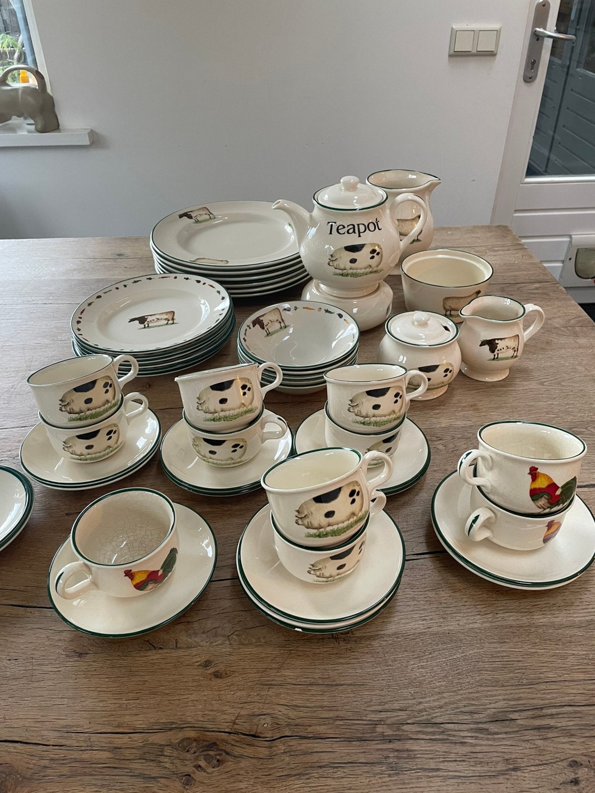 Cloverleaf servies, compleet, Ophalen, Gebruikt, Overige merken, Landelijk/Boerenbont