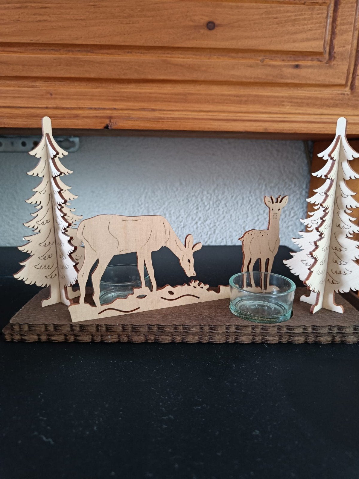 Kerst theelichthouder met hert, Diversen, Ophalen