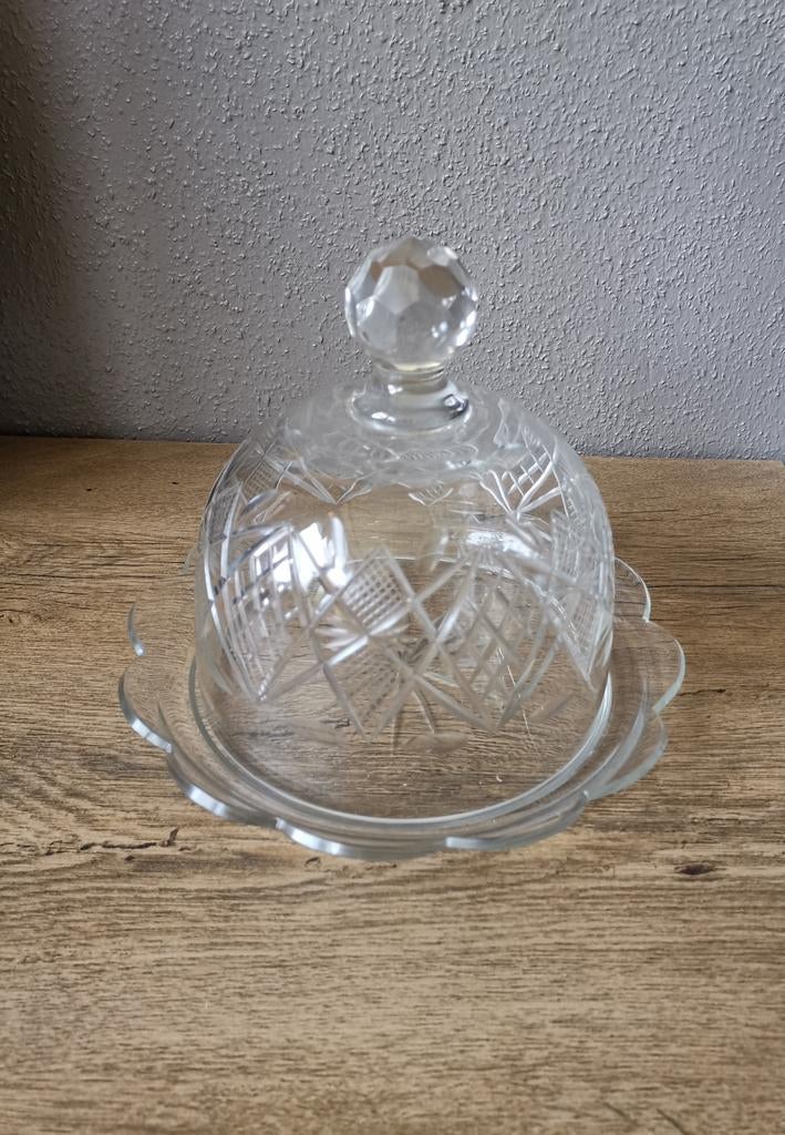 Fraai bewerkte kaasstolp, Ophalen of Verzenden, Gebruikt