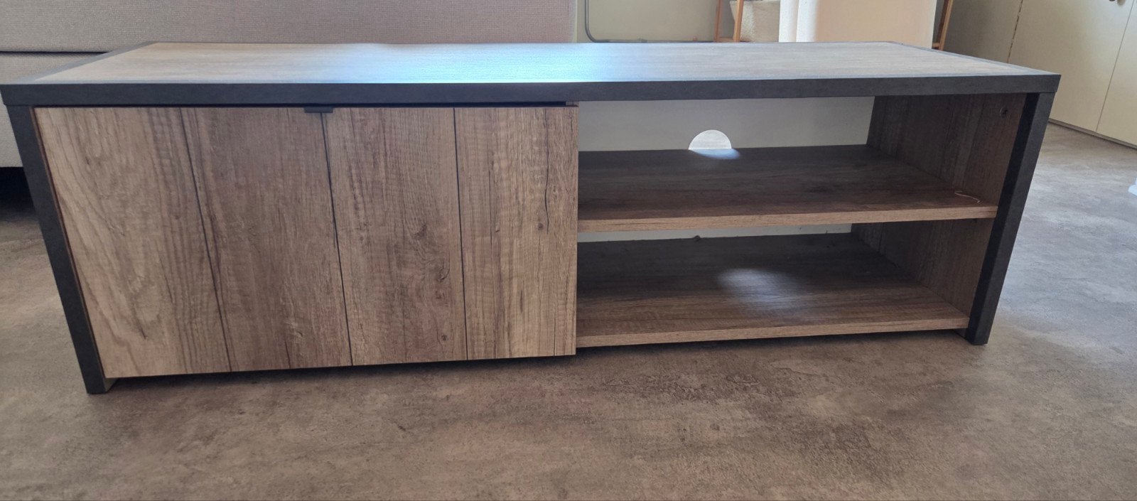 TV Kast en Salontafel, Ophalen, 100 tot 150 cm, Zo goed als nieuw, Minder dan 100 cm