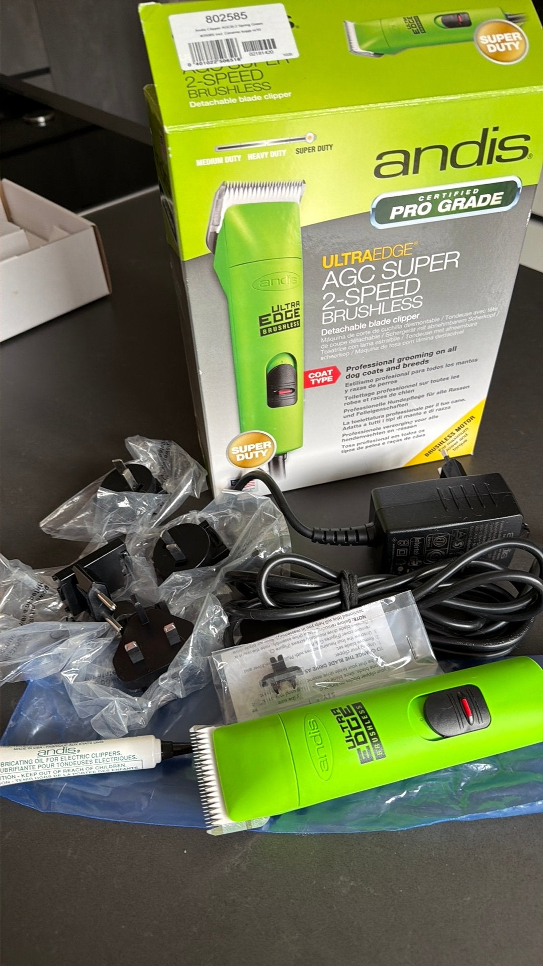 Zgan Andis UltraEdge AGC Super 2-Sp Brush hondentondeuse, Ophalen of Verzenden, Zo goed als nieuw