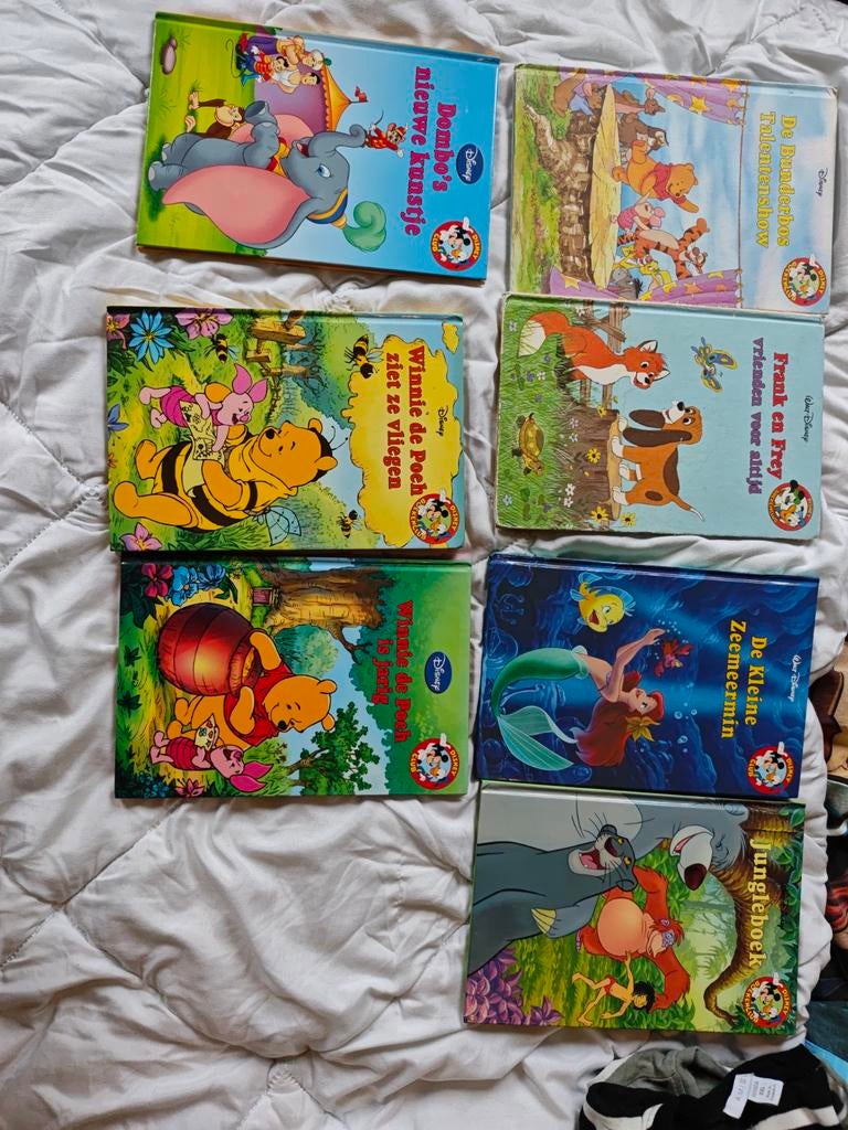 7 Disney Boekjes: Dumbo, Winnie de Poeh, Kleine Zeemeermin, Boeken, Ophalen of Verzenden, Gelezen, Walt Disney, Sprookjes