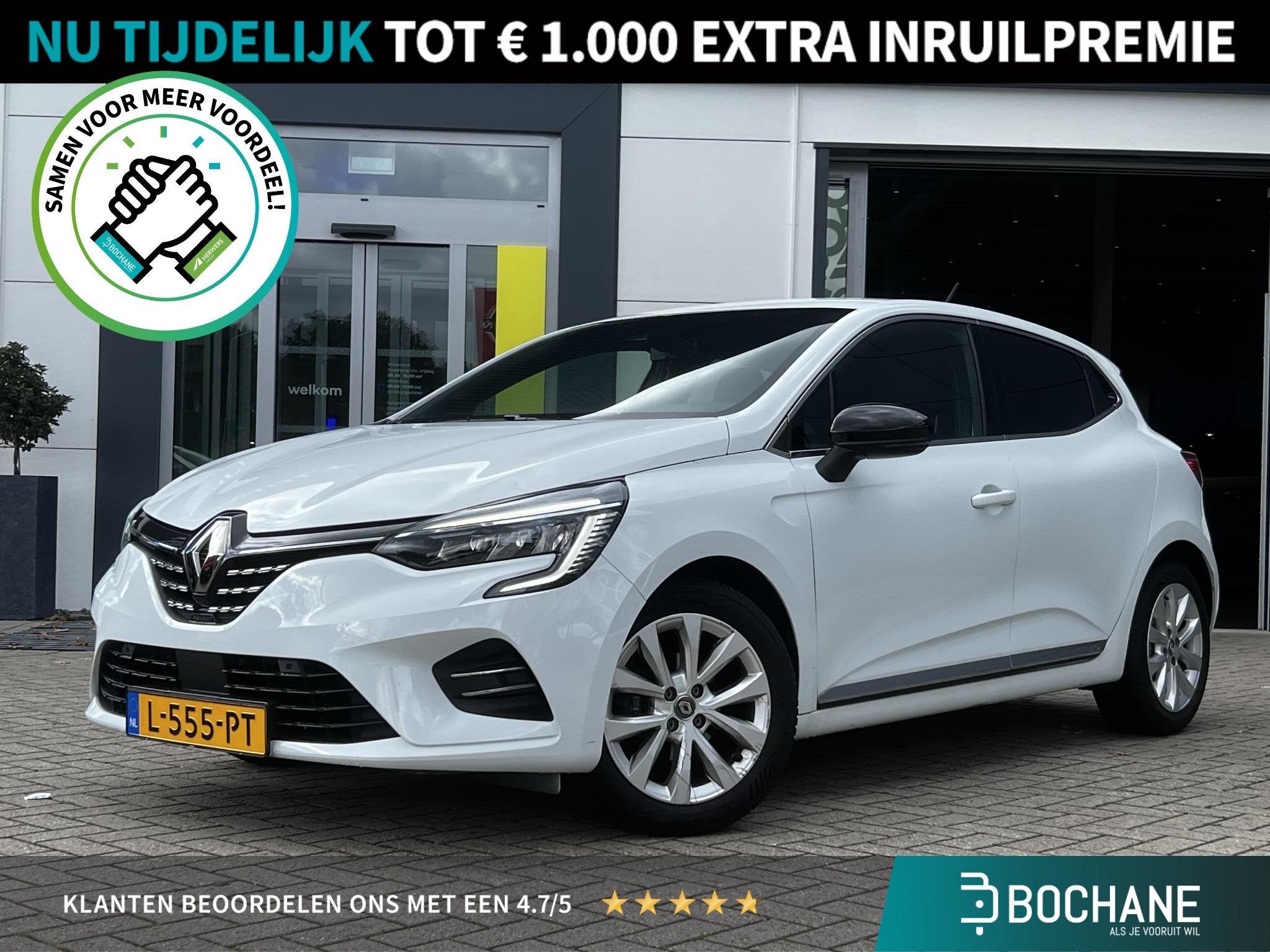 Renault Clio 1.0 TCe Intens | AppleCarPlay | Achteruitrij ca, Renault Nederland N.V., Renault, Wit, Handgeschakeld