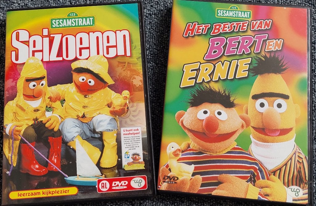 Te koop Sesamstraat 2 DVD’s, Alle leeftijden, Ophalen of Verzenden, Gebruikt, Educatief