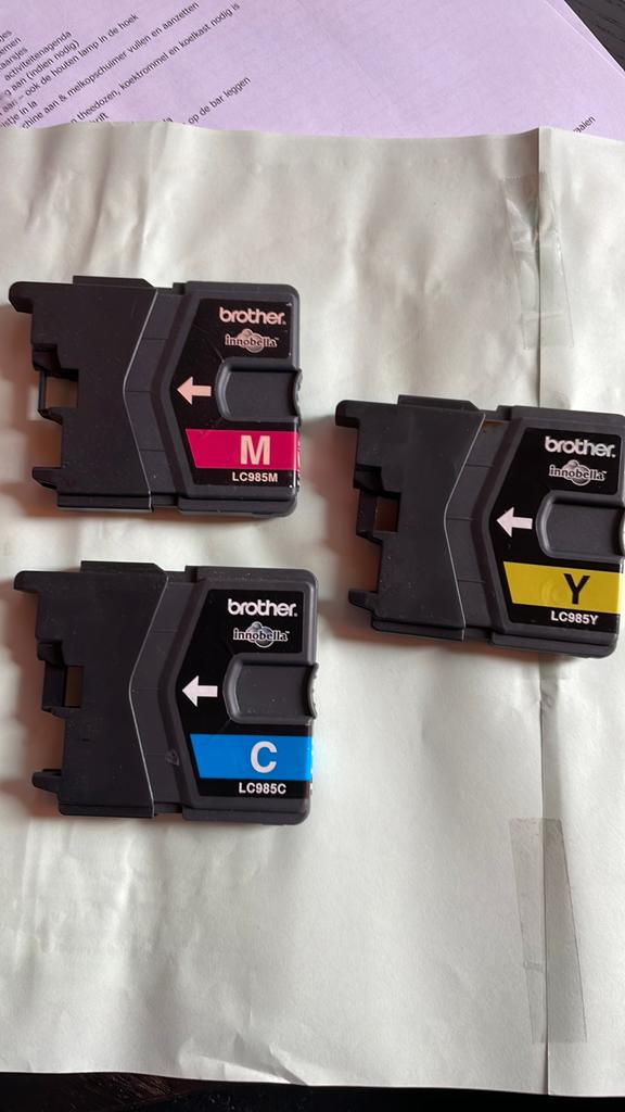 3 inktjet cartridges voor Brother, Computers en Software, Printerbenodigdheden, Ophalen, Gebruikt, Toner