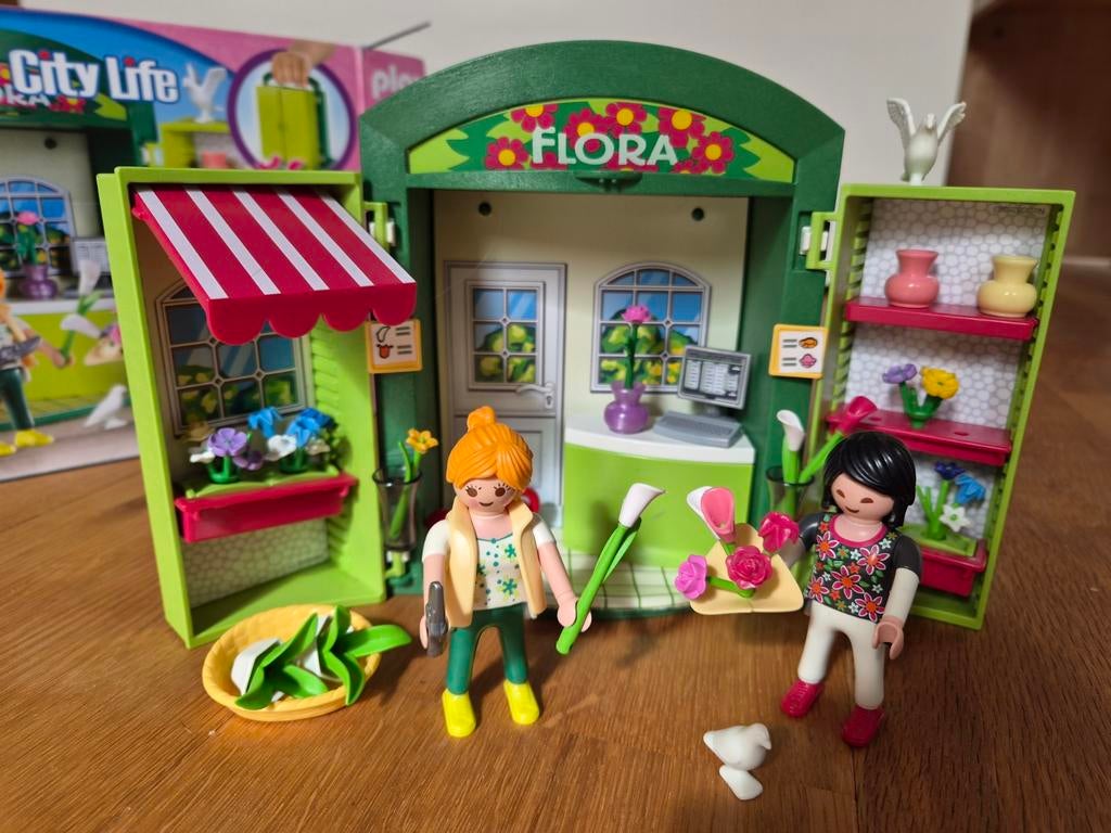 Playmobil City Life Flora Bloemenwinkel 5639 met doos, Ophalen of Verzenden, Zo goed als nieuw, Complete set