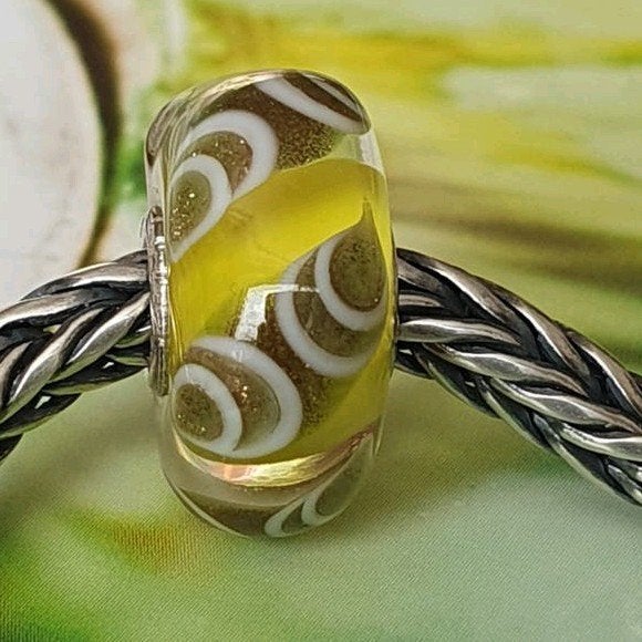 Fleurig Uniekie  Van Trollbeads, Glas of Kristal, Nieuw, Ophalen of Verzenden, Trollbeads