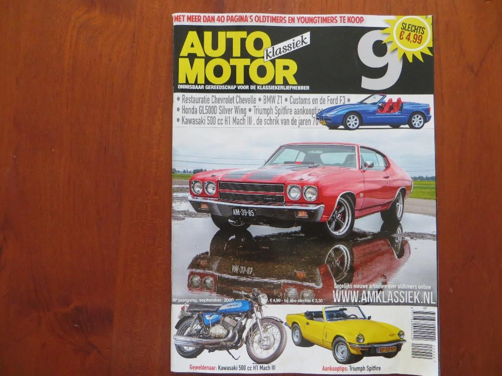 Auto Motor Klassiek 9 2020 BMW Z1, Chevrolet Chevelle, Ophalen of Verzenden, Zo goed als nieuw, Alfa Romeo