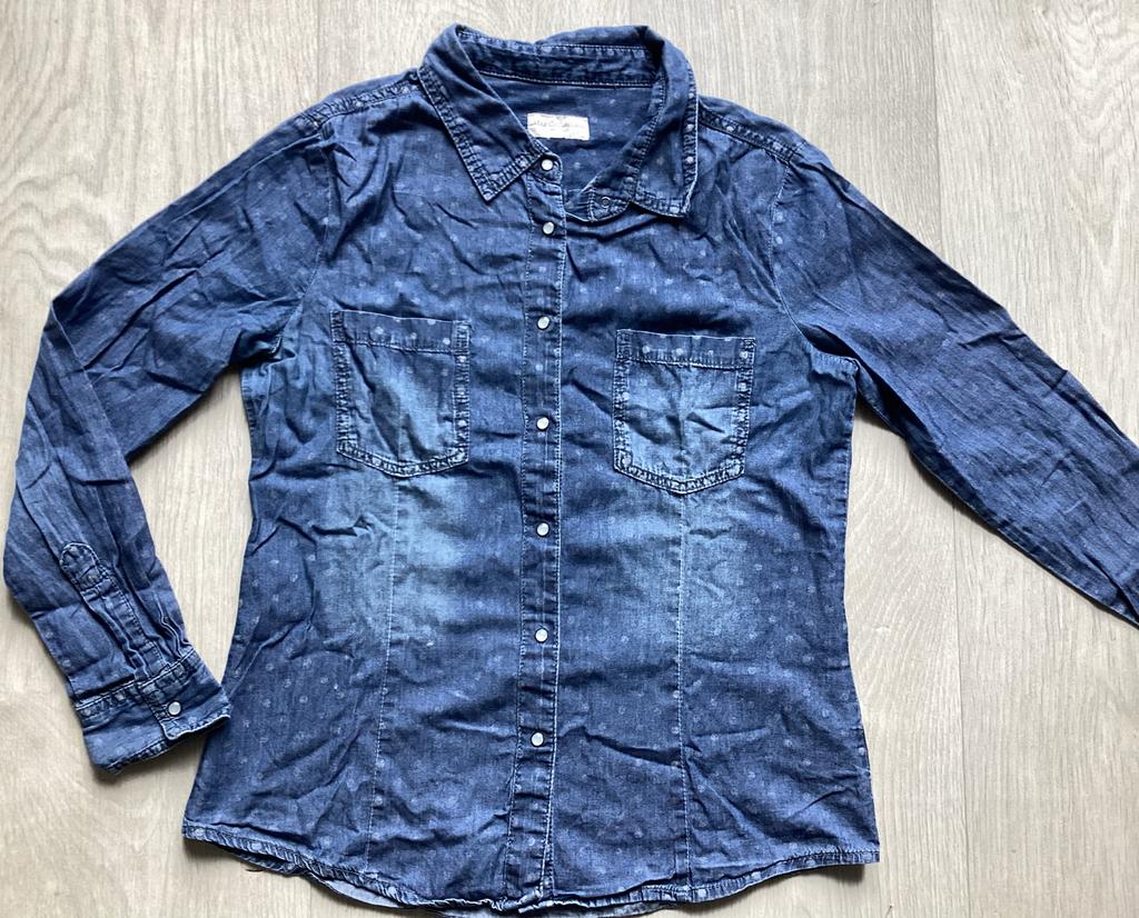 Blauwe spijkerblouse maat L van Mar Collection, Kleding | Dames, Maat 38/40 (M), Blauw, Ophalen of Verzenden, Zo goed als nieuw