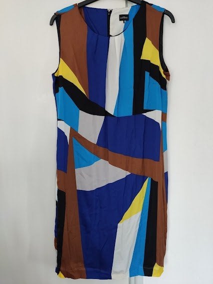 Sixth Sense mouwloze dames jurk met kleur patronen motief, Maat 38/40 (M), Overige kleuren, Sixth Sense, Ophalen of Verzenden