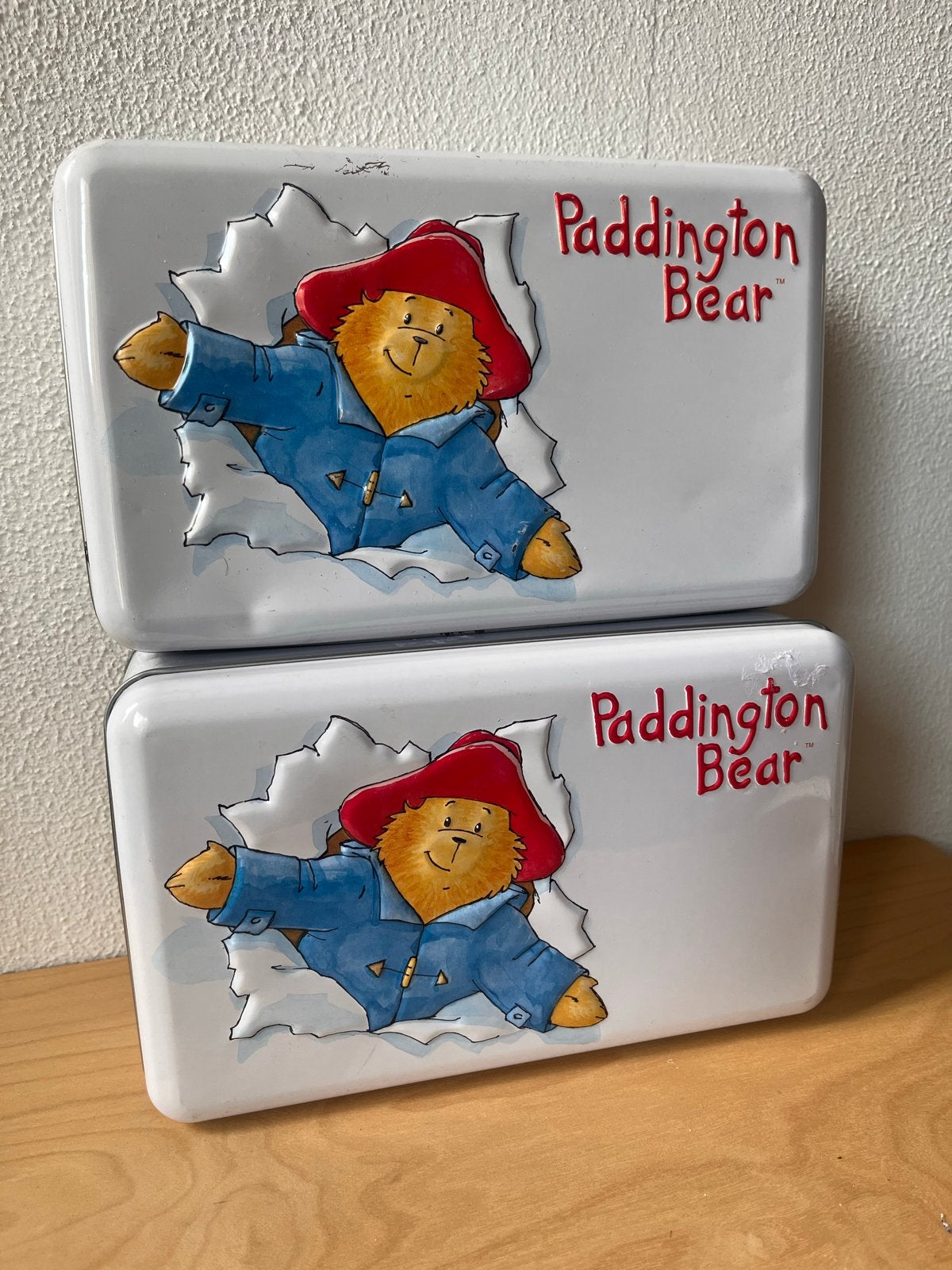 Set van 2 Paddington Bear blikken - 2009 editie, Ophalen of Verzenden, Zo goed als nieuw
