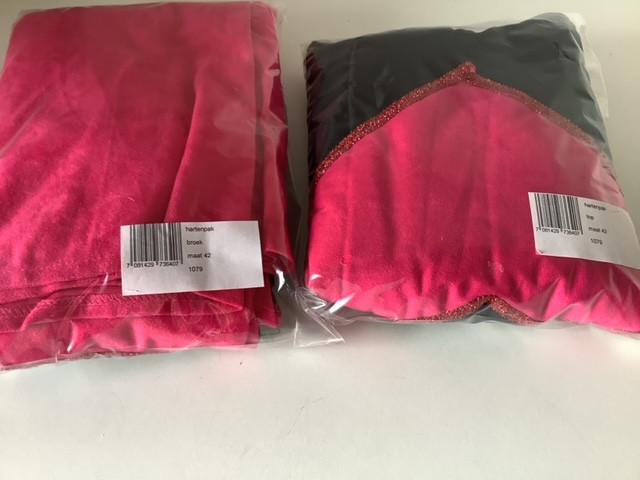 nieuwe carnavals kleding hartenpak maat 42, Carnaval, Maat 42/44 (L), Nieuw, Ophalen of Verzenden