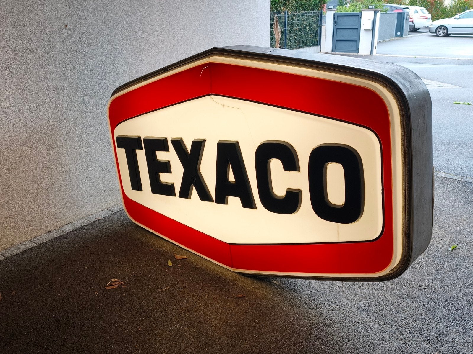 TANKSÄULE BENZINEPOMP LEUCHTREKLAME TEXACO, Ophalen of Verzenden