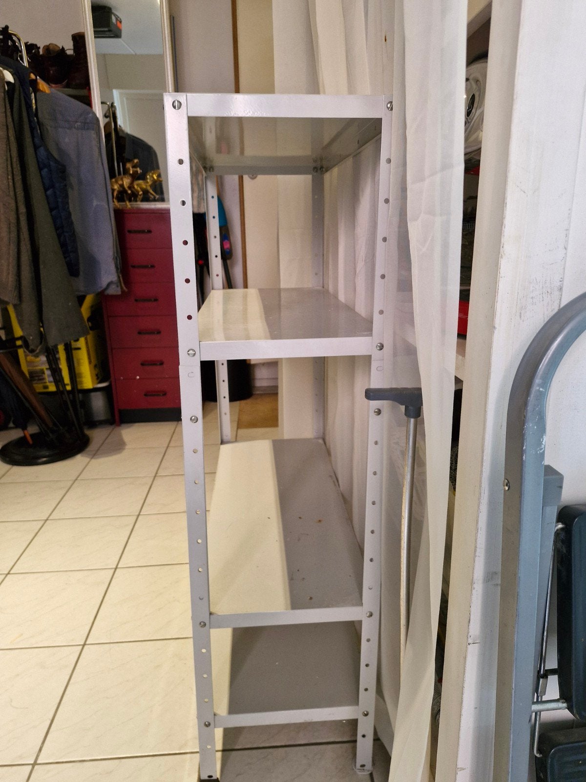 Metalen opbergrek met 4 planken, Huis en Inrichting, Ophalen, Gebruikt