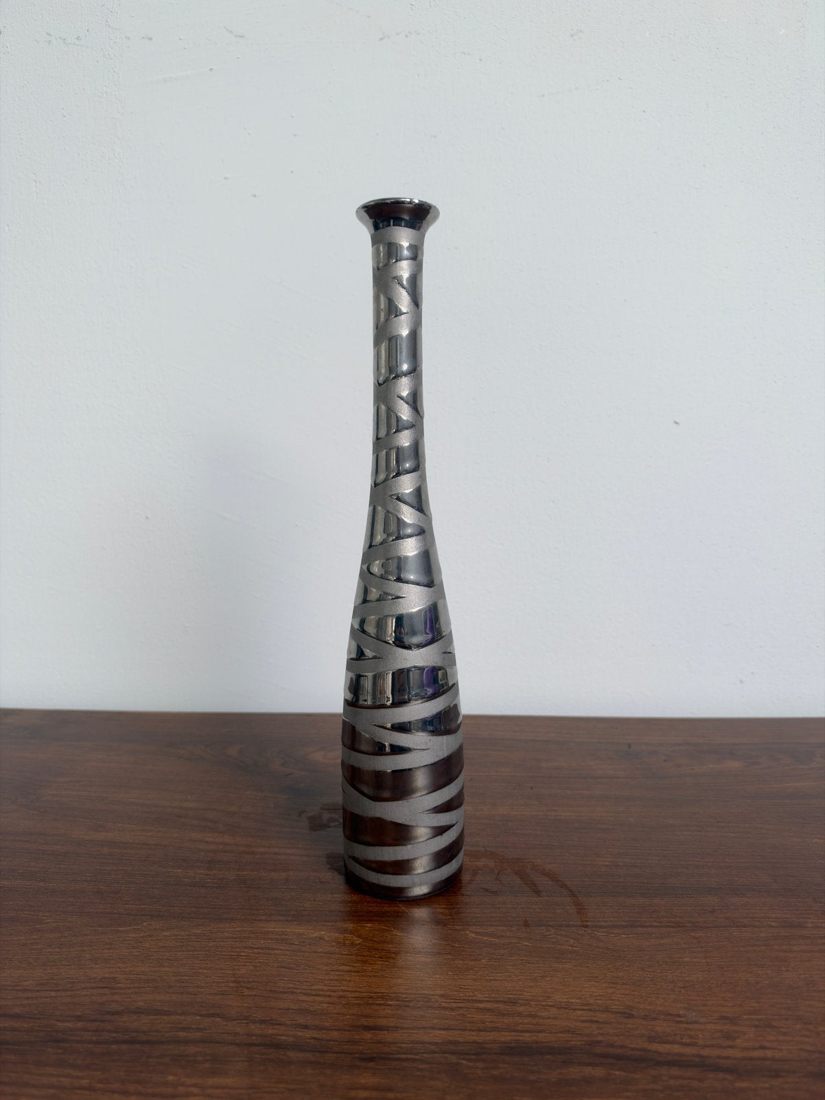 Vintage Space Age Vaasje - Zilver & Chroom Design, Verzenden