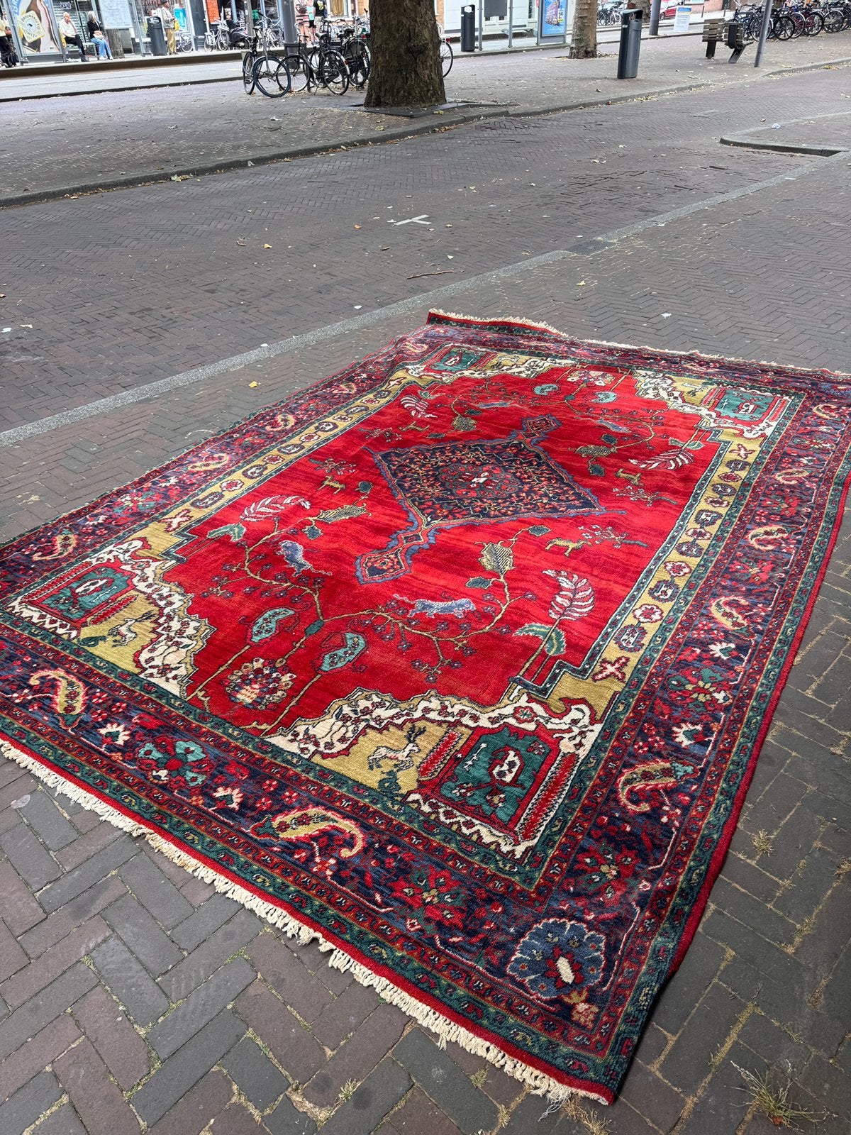 Groot perzisch tapijt, Ophalen, Gebruikt, Vintage, 200 cm of meer